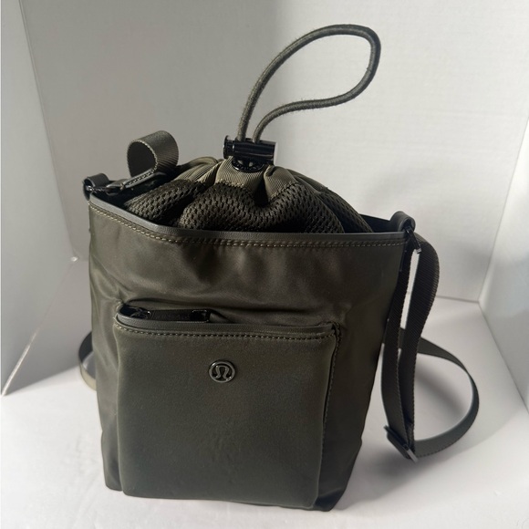 lululemon athletica Handbags - Lululemon Olive Green Crossbody bucket Bag